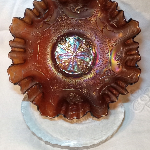 Fenton Dragon and Lotus Ruffle Bowl - Picture 5 of 8